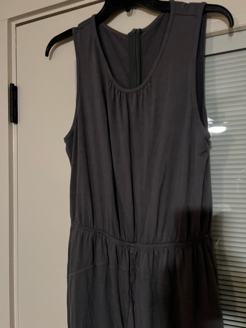 Sleeveless Dark Gray Jumpsuit with Elastic Waist #162 - Picture 8 of 16